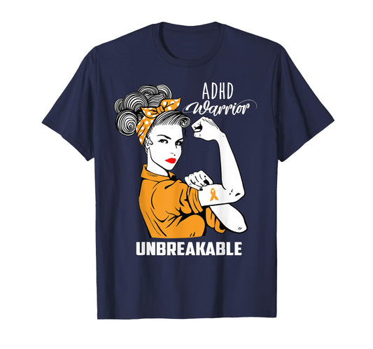 ADHD Warrior Unbreakable Shirt ADHD Awareness Gift