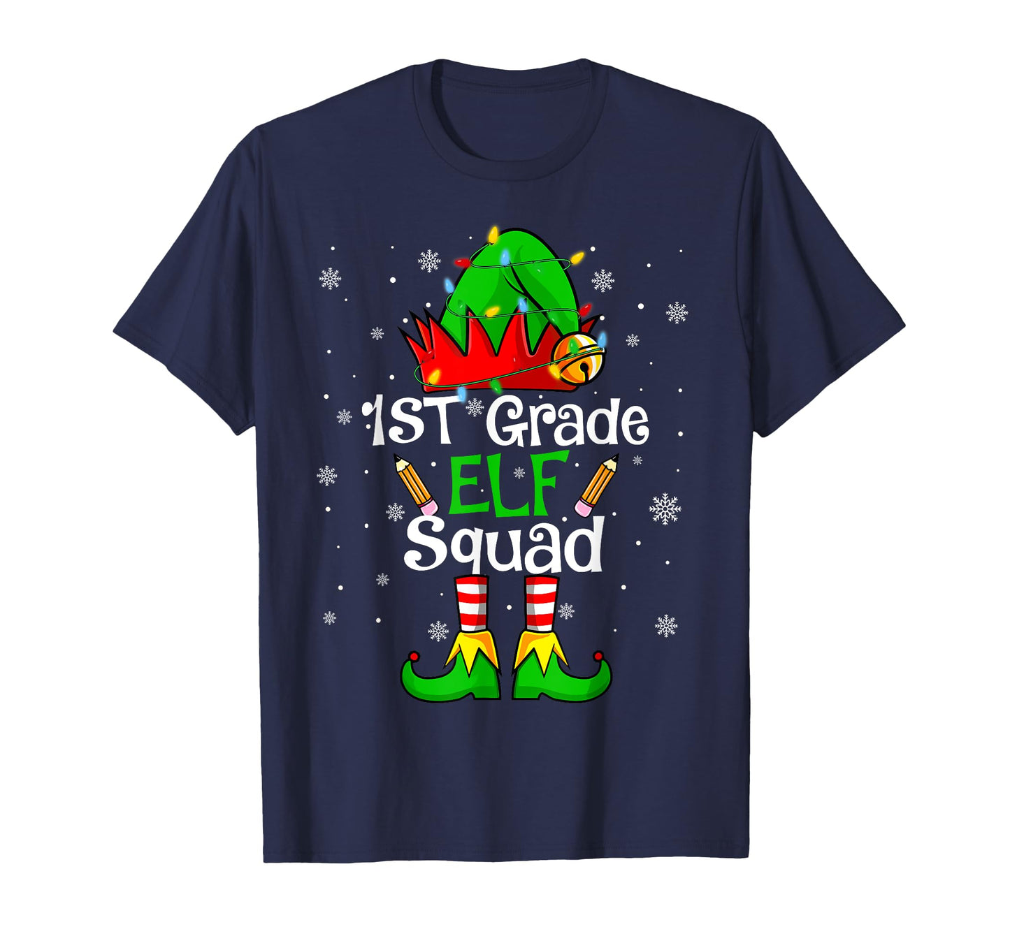 Christmas 1st Grade Elf Squad First Grade Teacher Student T-Shirt