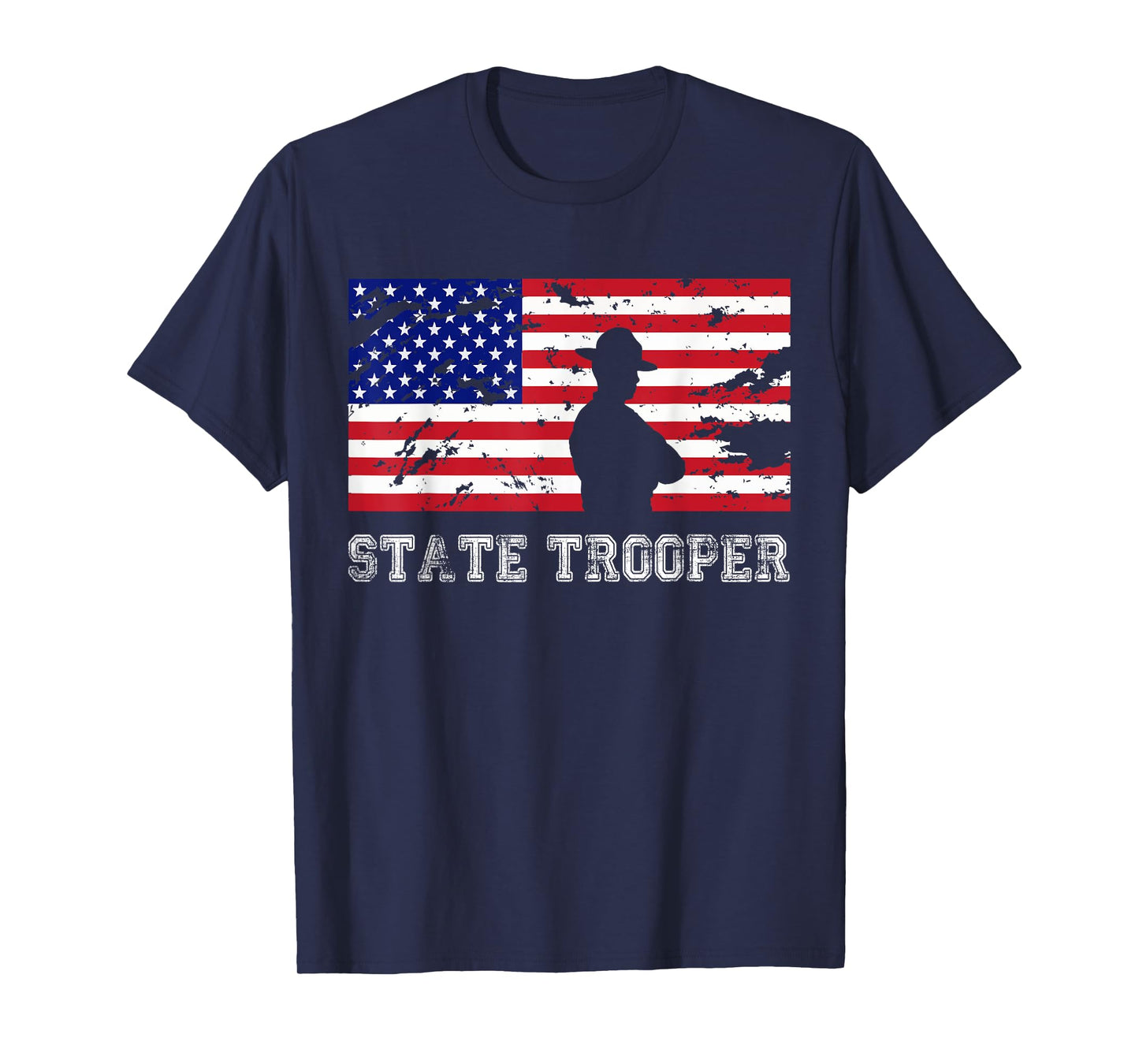 State Trooper USA Flag T-Shirt Gift T-Shirt