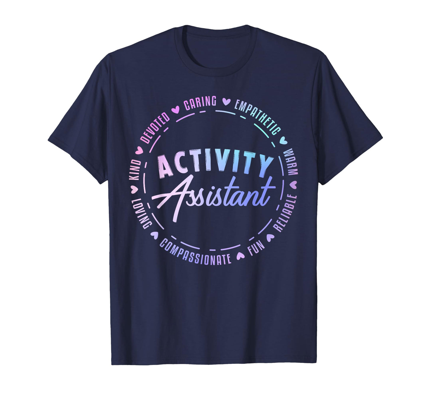 Activity Assistant Appreciation Designs Unisex-Adults T-Shirt, Black, Small, Short Sleeve