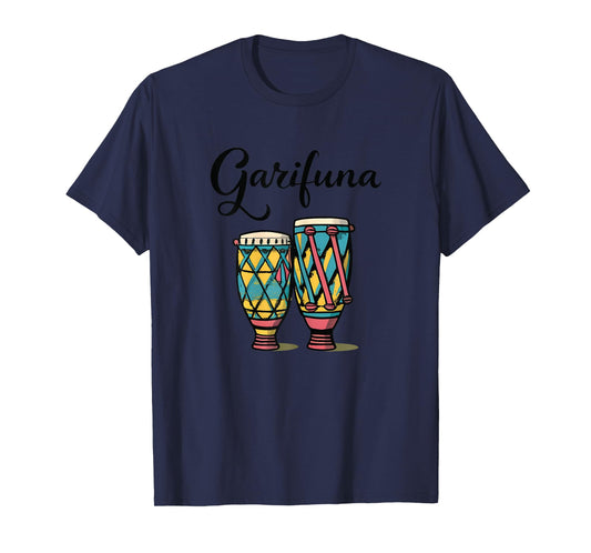 Garfuna Drums Flag African Afro Caribbean Honduras Punta T-Shirt