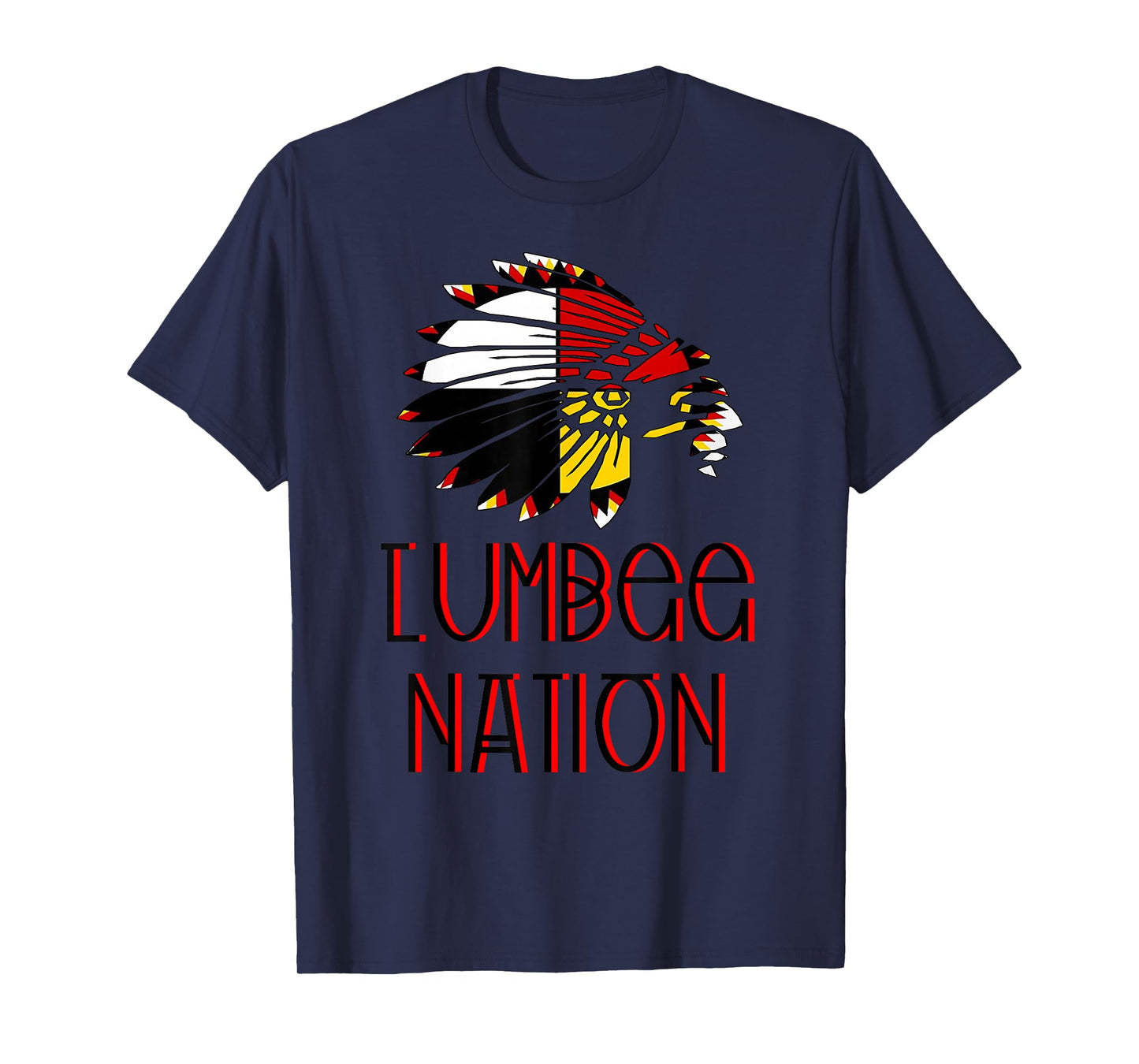 LUMBEE NATION FLAG | Indigenous | Native American Headdress T-Shirt