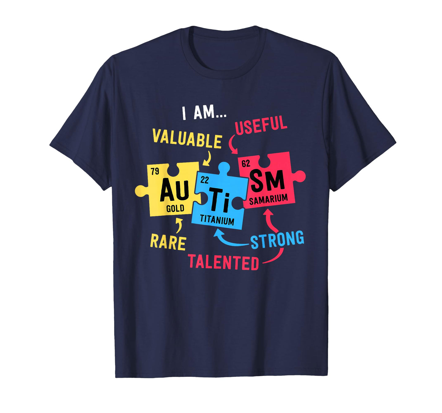 Autism Awareness Shirts Men Boys Periodic Table Elements T-Shirt