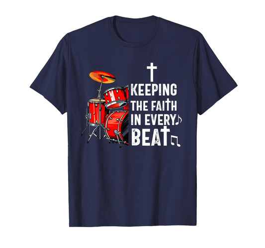 Christian Drummer Drum Player Stick Men Jesus Worship Music T-Shirt