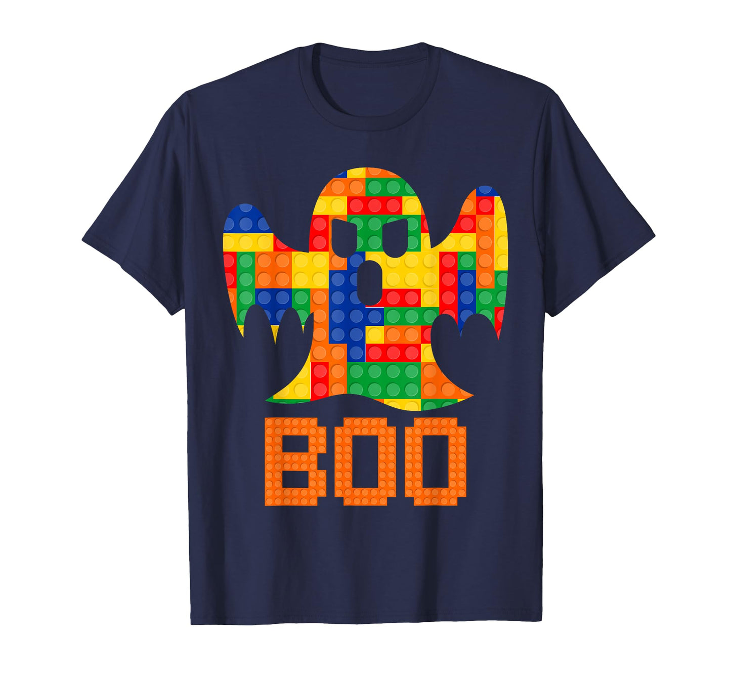 Boo Ghost Master Builder Building Blocks Bricks Halloween T-Shirt
