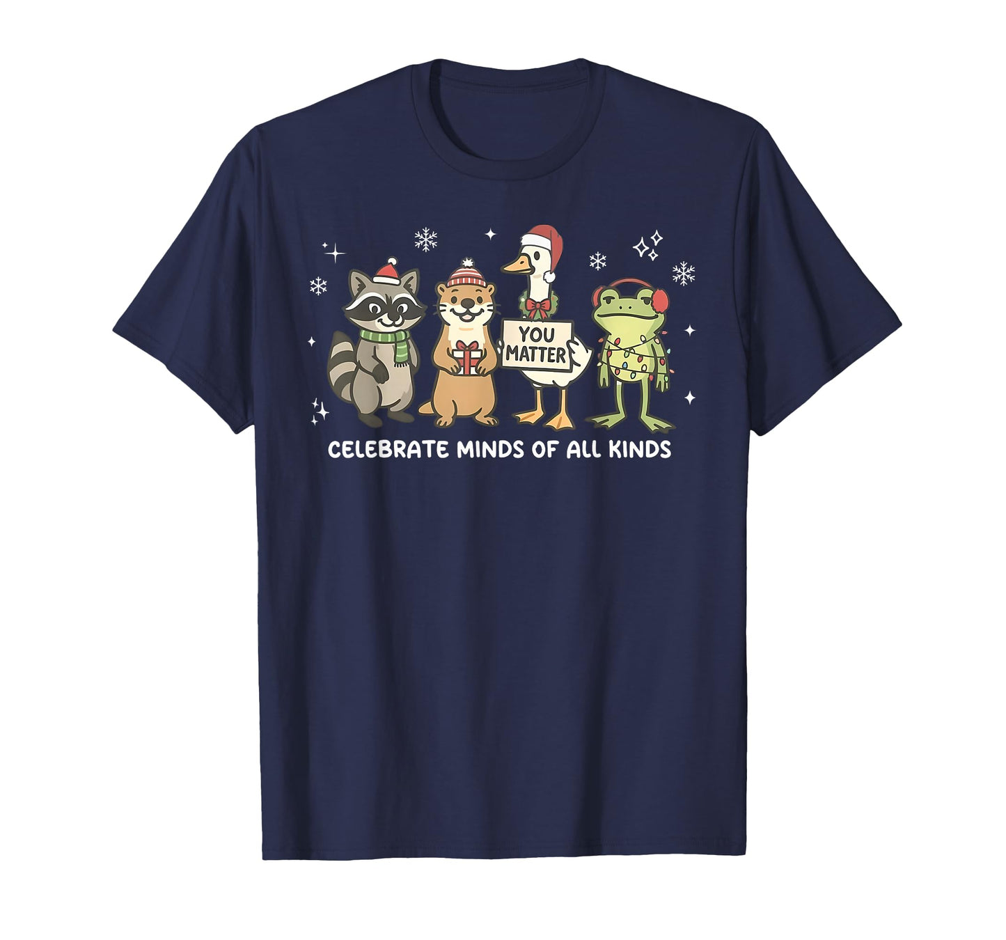 Celebrate Minds of All Kinds Christmas Autism Awareness T-Shirt