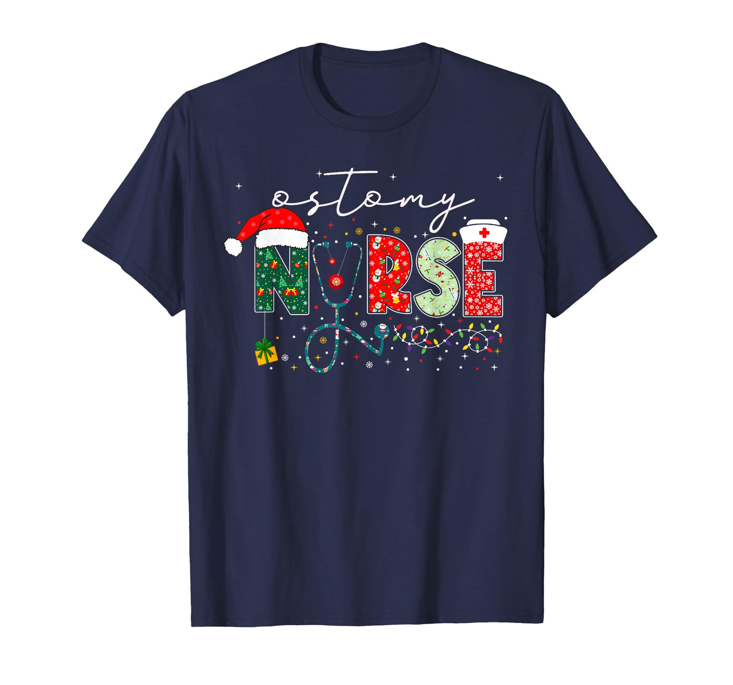 Christmas Ostomy Nurse Gifts For Nursing Student T-Shirt