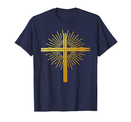 Cool Drummer Art For Men Women Boys Drum Christian Drummer T-Shirt