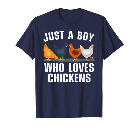 Cute Chicken Design For Men Boys Kids Farming Chicken Lover T-Shirt