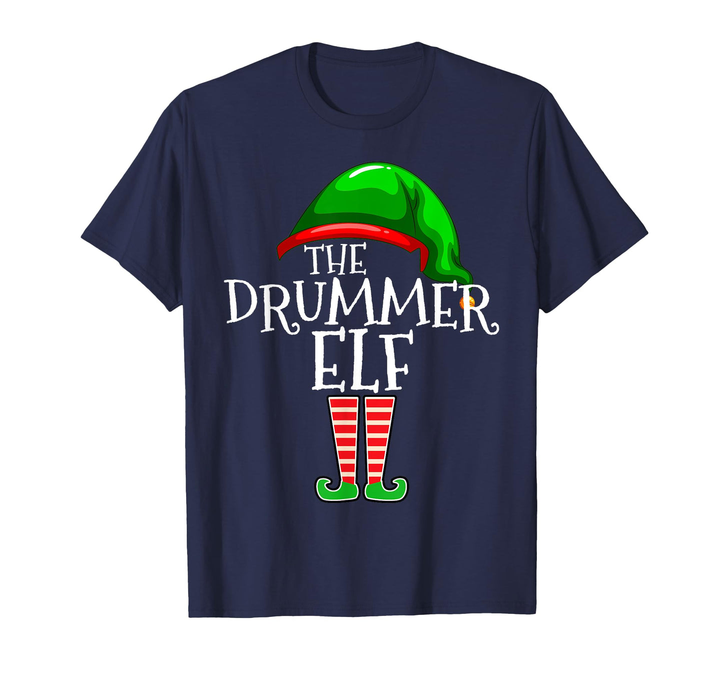 Drummer Elf Group Matching Family Christmas Gift Outfit Drum T-Shirt