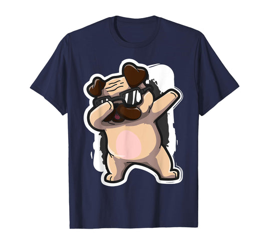 Dabbing Pug T-Shirt Cute Dog Tshirt Funny Dab Puppy Gift Men Women Girls Kids T-Shirt