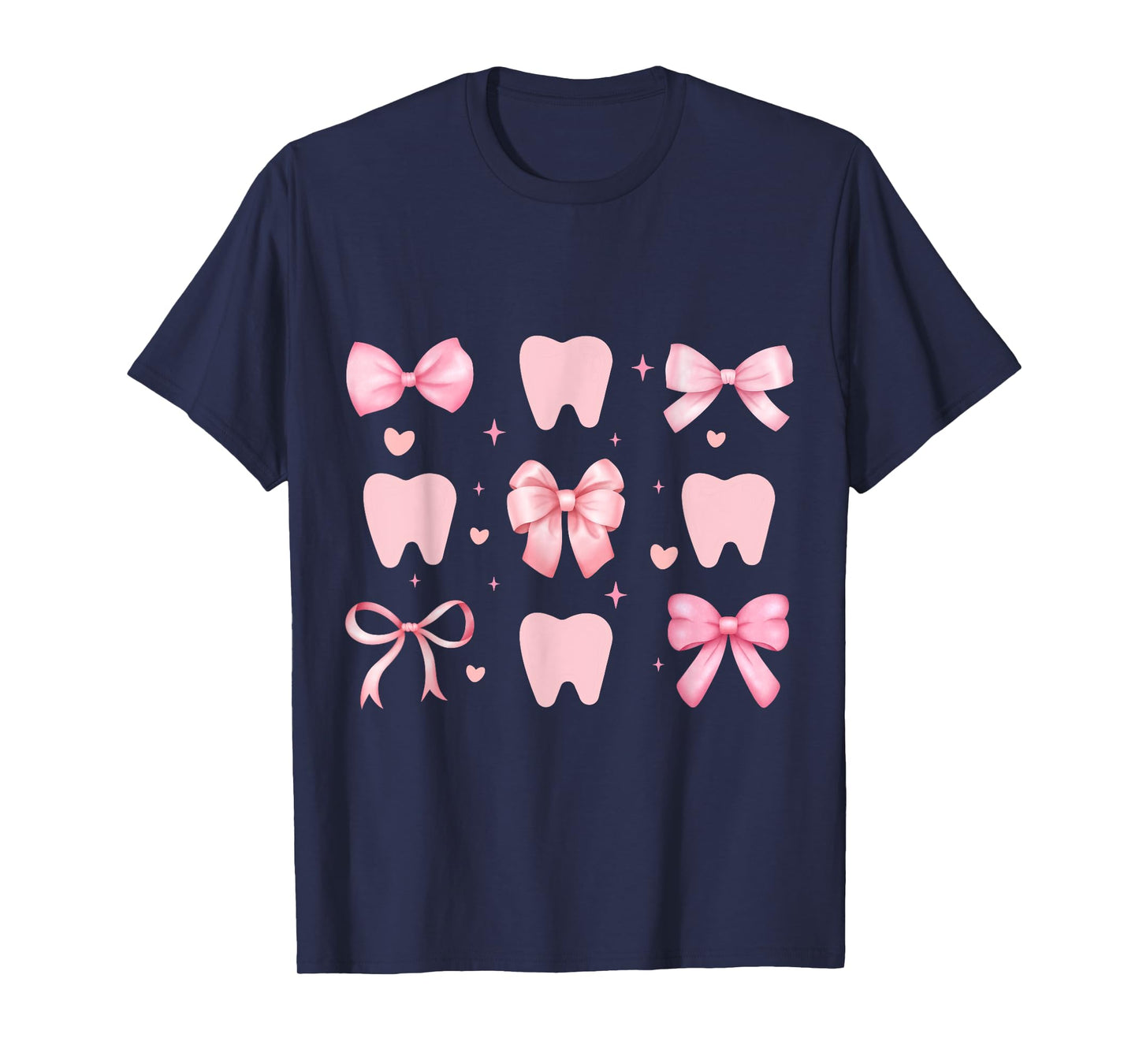 Cute Tooth Dental Assistant Coquette Bow Hygiene Oral RDH T-Shirt