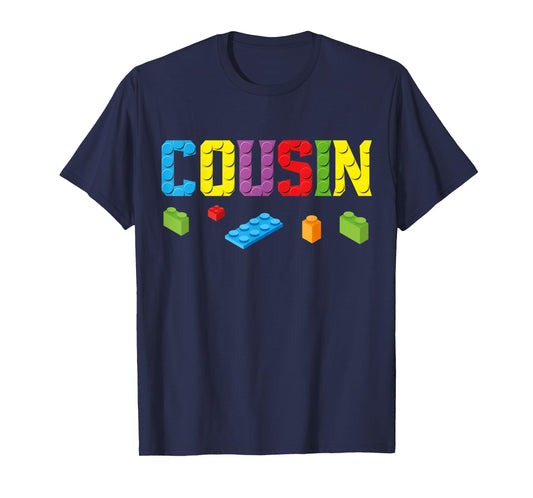 Cousin Master Builder Building Bricks Blocks Family Set Men T-Shirt