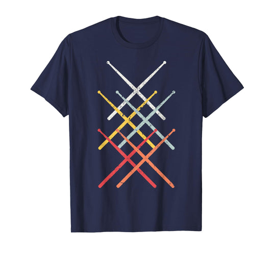 Vintage Drummer T-Shirt - Retro Drum Sticks Shirt Gift T-Shirt