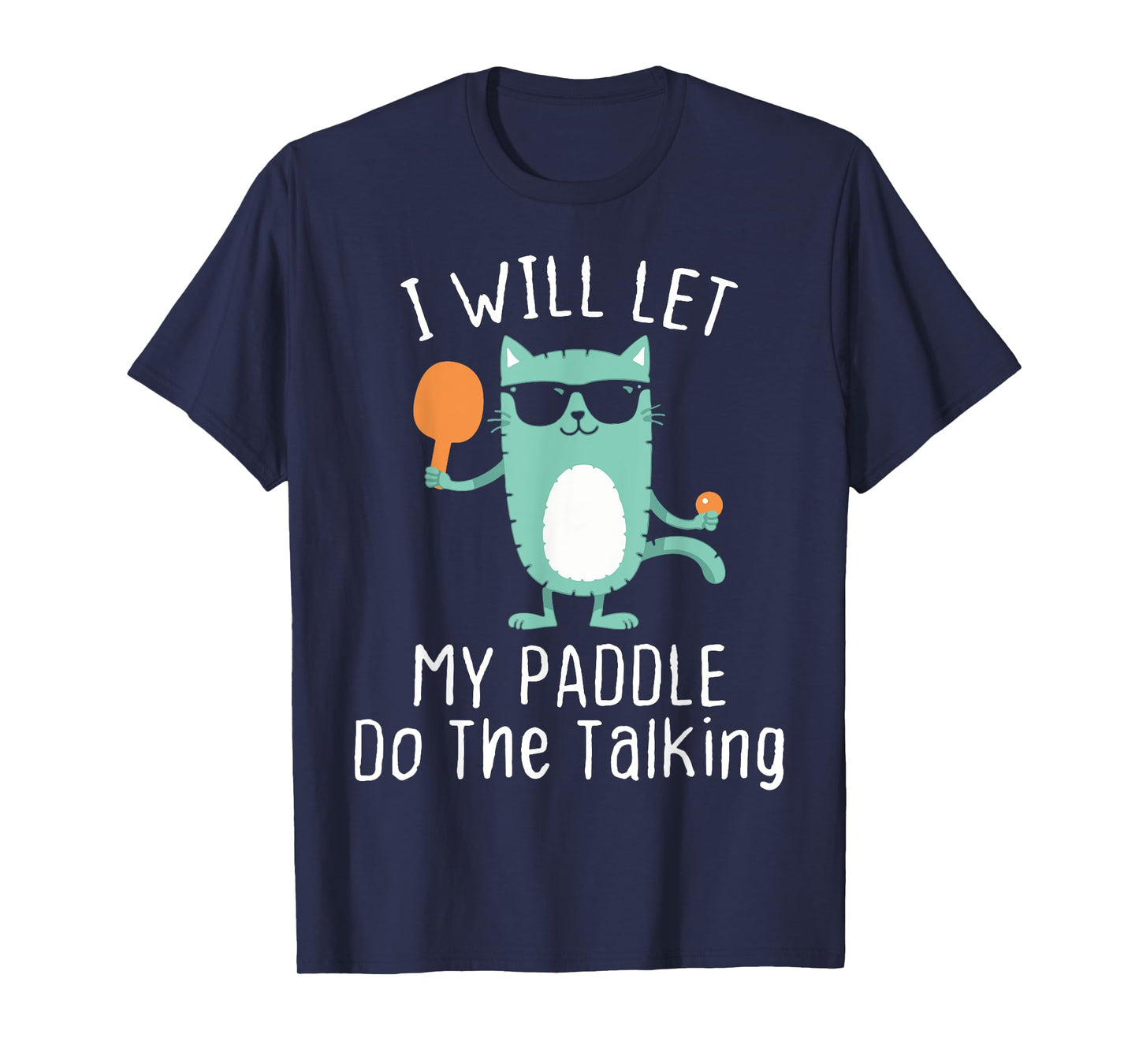 Cat Ping Pong Player - Paddle Game Sports Tournament Lover T-Shirt