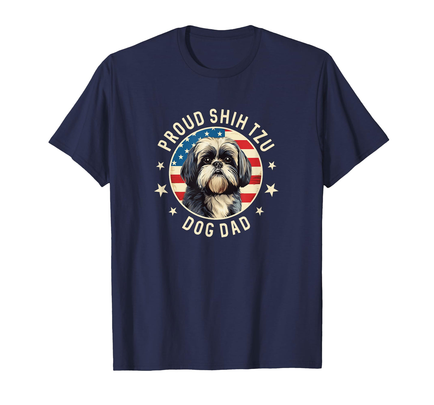 Shih Tzu Gifts For Men, Proud Shitzu Dog Dad T-Shirt
