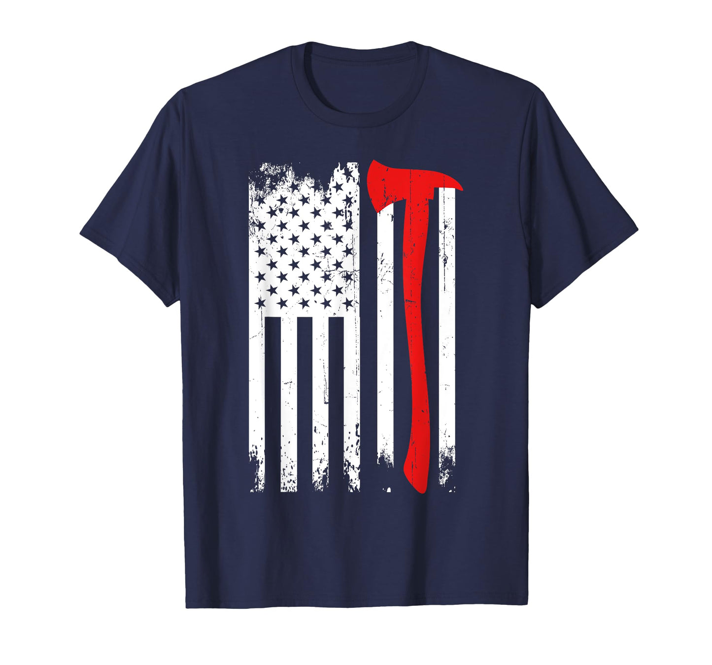 Firefighter Patriotic Fireman Firefighting Rescuer Volunteer T-Shirt