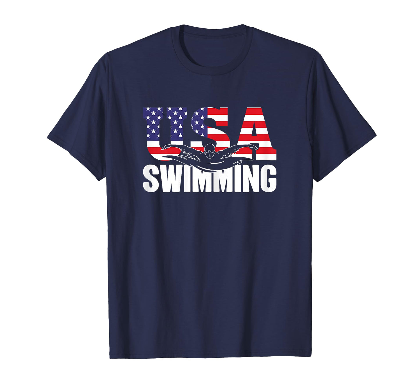 Swimming - US American Flag - Water, Swimmer & Swim T-Shirt