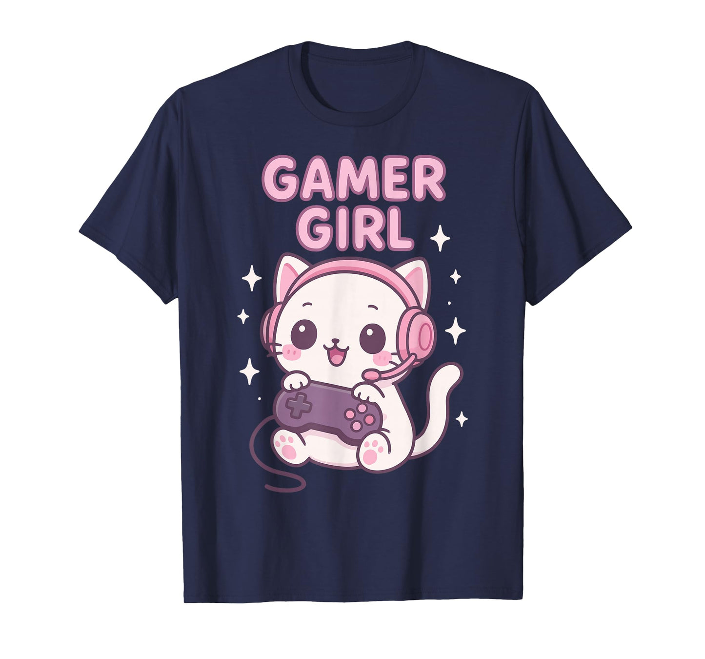 Gamer Girl Cat T-Shirt