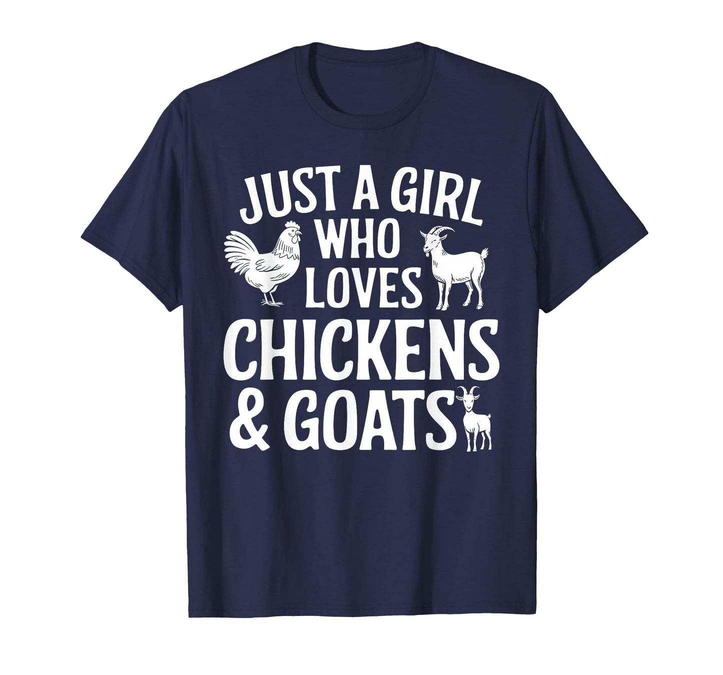 Cool Goat Design for Girls Women Animal Farming Goat Lover T-Shirt