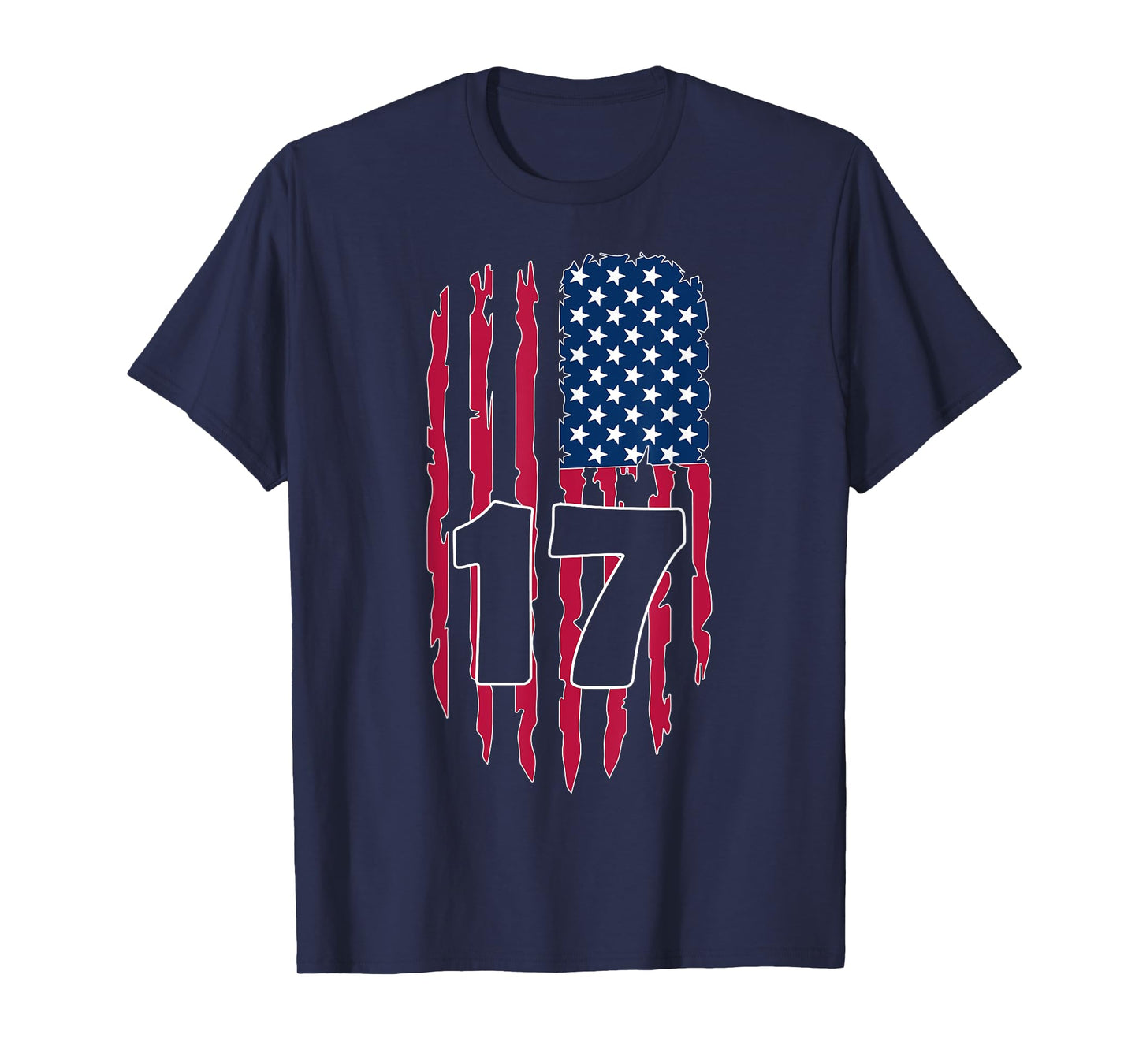 USA NUMBER 17 YEARS OLD BOY 17TH BIRTHDAY T-Shirt