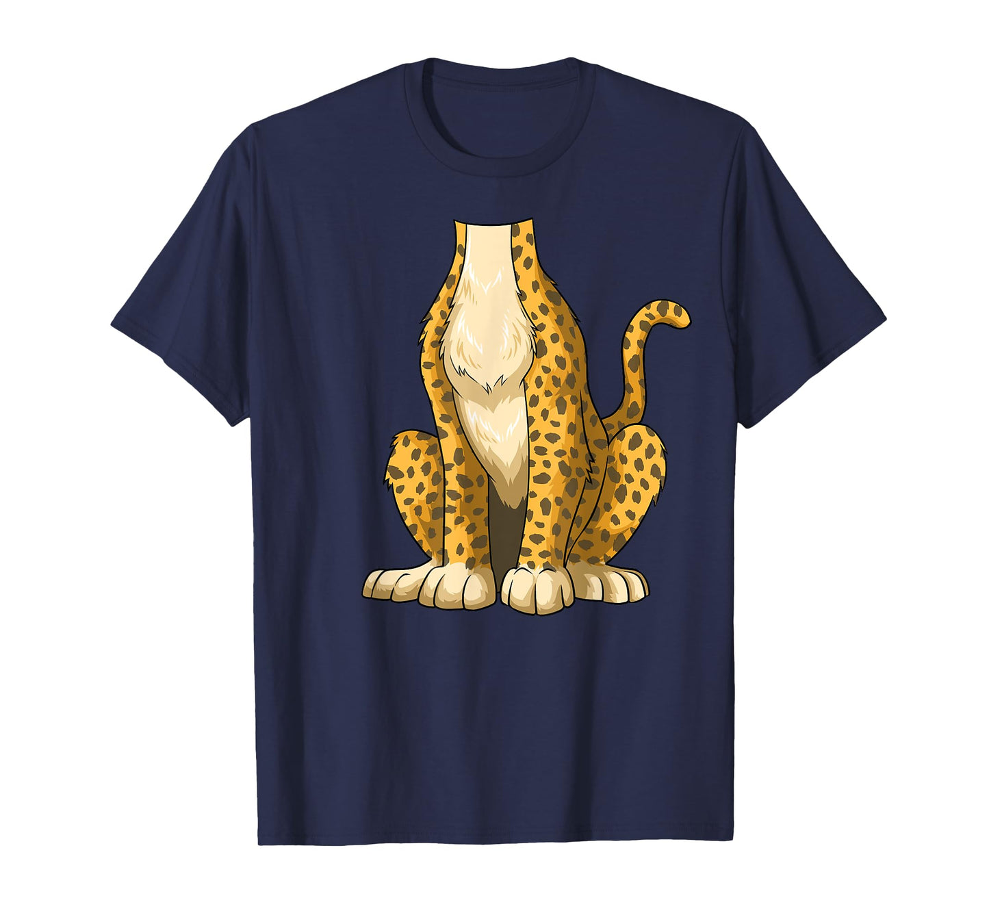 Easy Cheetah Costume Cheetah Body Headless Cheetah Costume T-Shirt