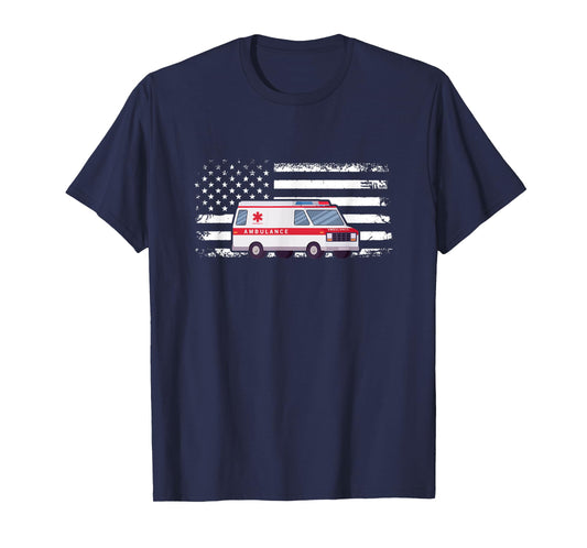 Ambulance Flag Ambulance Parademic EMT T-Shirt