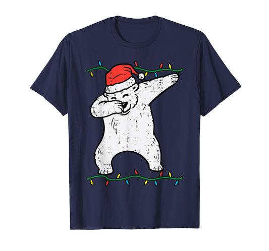 Dabbing Polar Bear Dab Xmas Christmas Boys Kids Girl Youth T-Shirt