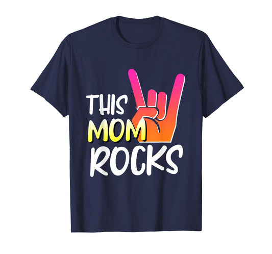 Mother Skirt Saying This mom Rocks Rock Music T-Shirt