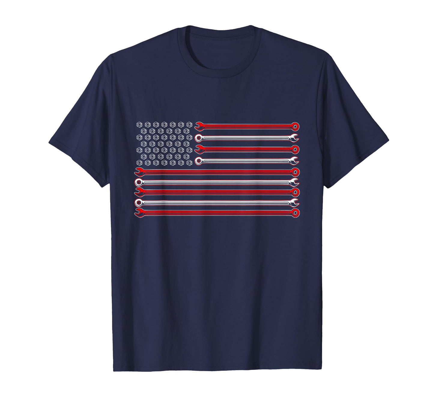 American Flag Wrenches Patriotic Car Lover Mechanic Carguy T-Shirt