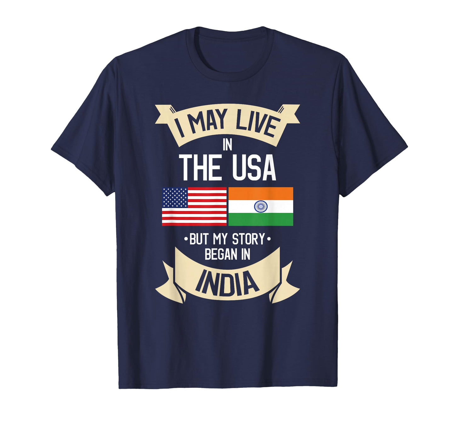 American Flag UAD Indian India Gift Roots T-Shirt T-Shirt