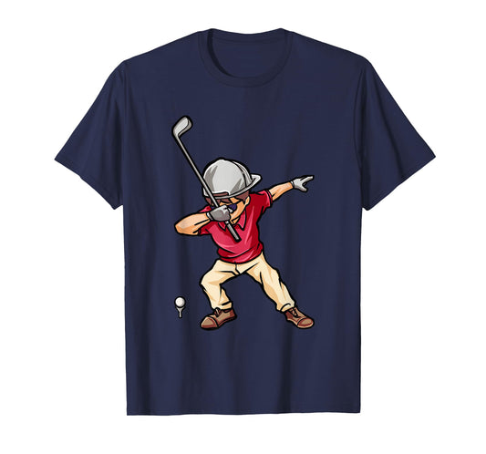 Dabbing Golf Player Golfer Golfing Funny Kids Boys Dab Dance T-Shirt
