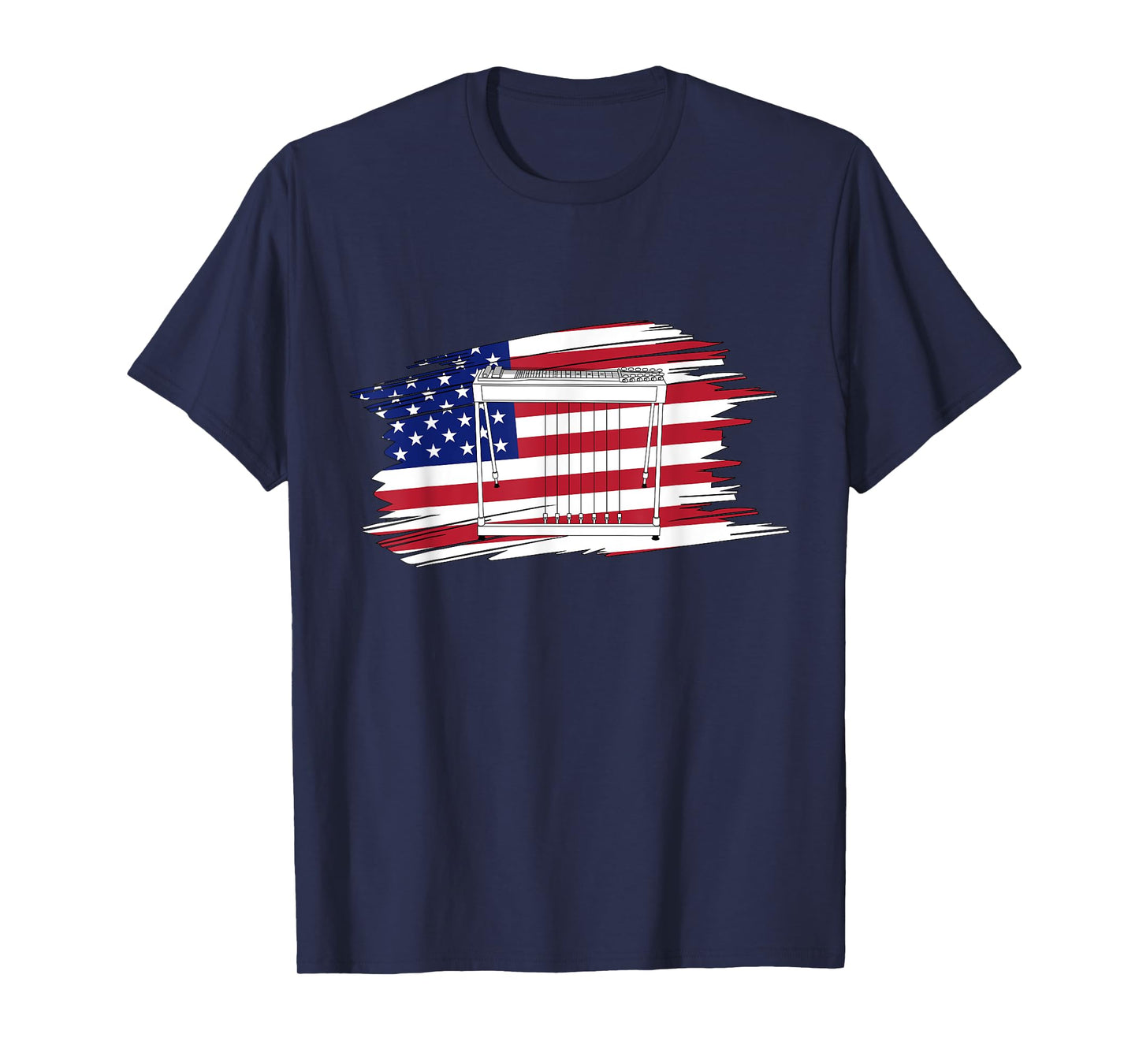 Pedal Steel Guitarist American Flag Pedal Steel Guitar T-Shirt