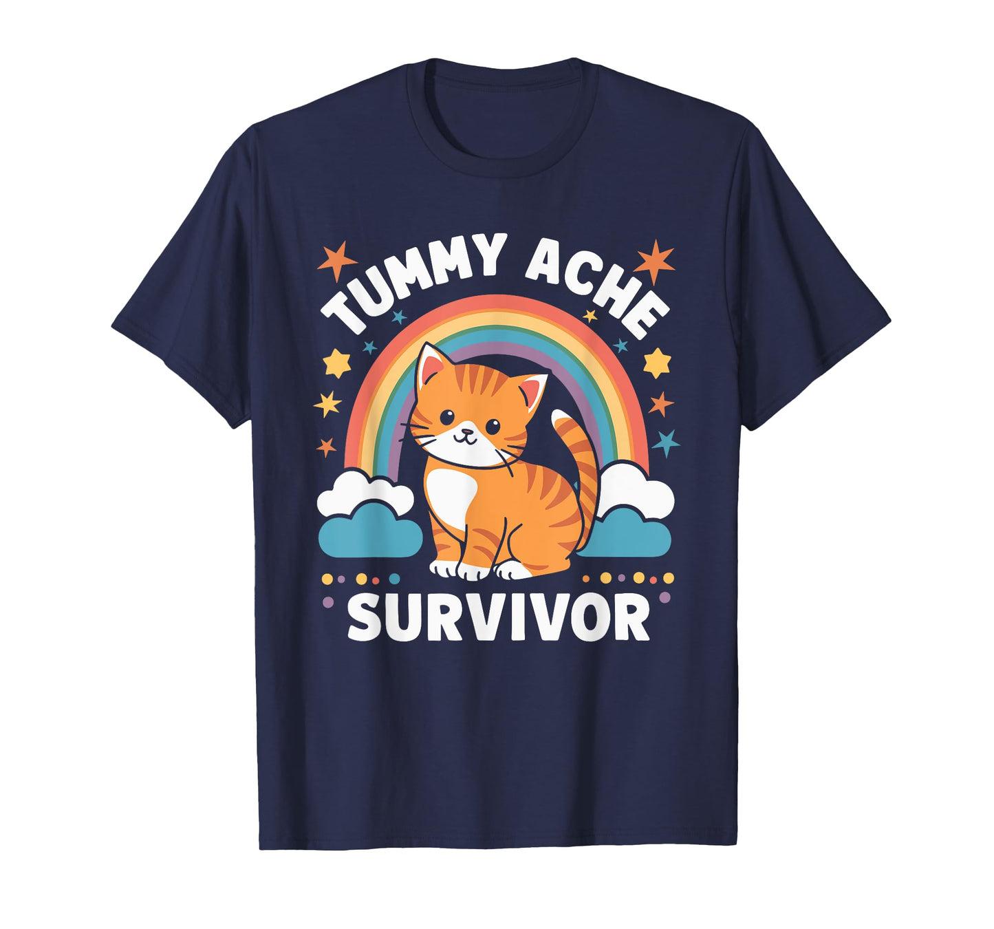 Tummy Ache Survivor Cat Men Women T-Shirt