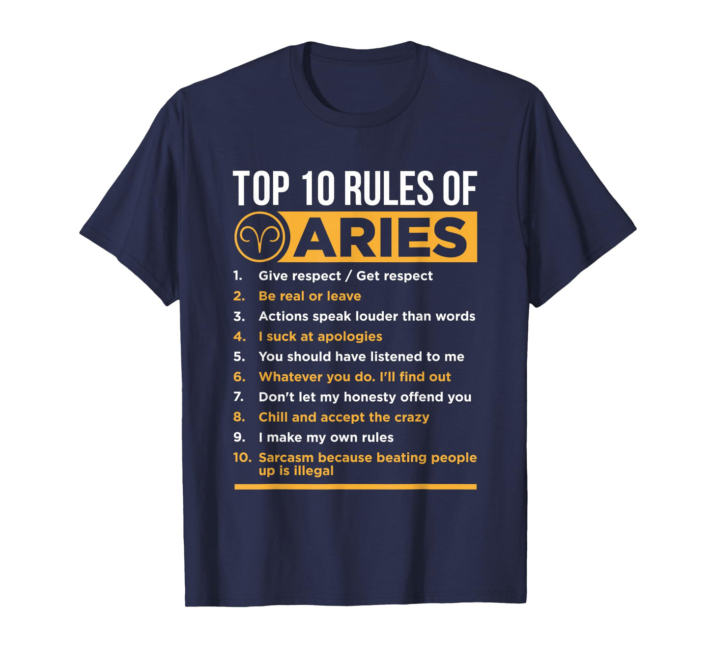 Aries Traits Facts Horoscope Zodiac Astrological Sign Gift T-Shirt Small