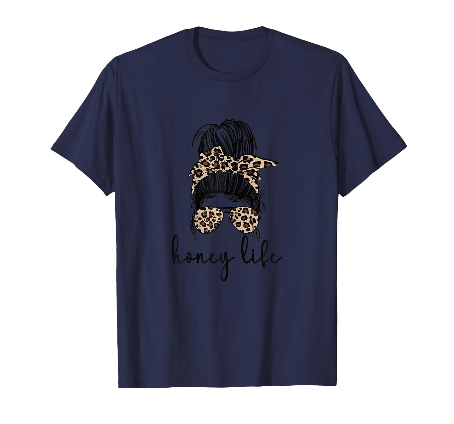 Honey Life Grandma Messy Bun Honey Grandmother T-Shirt