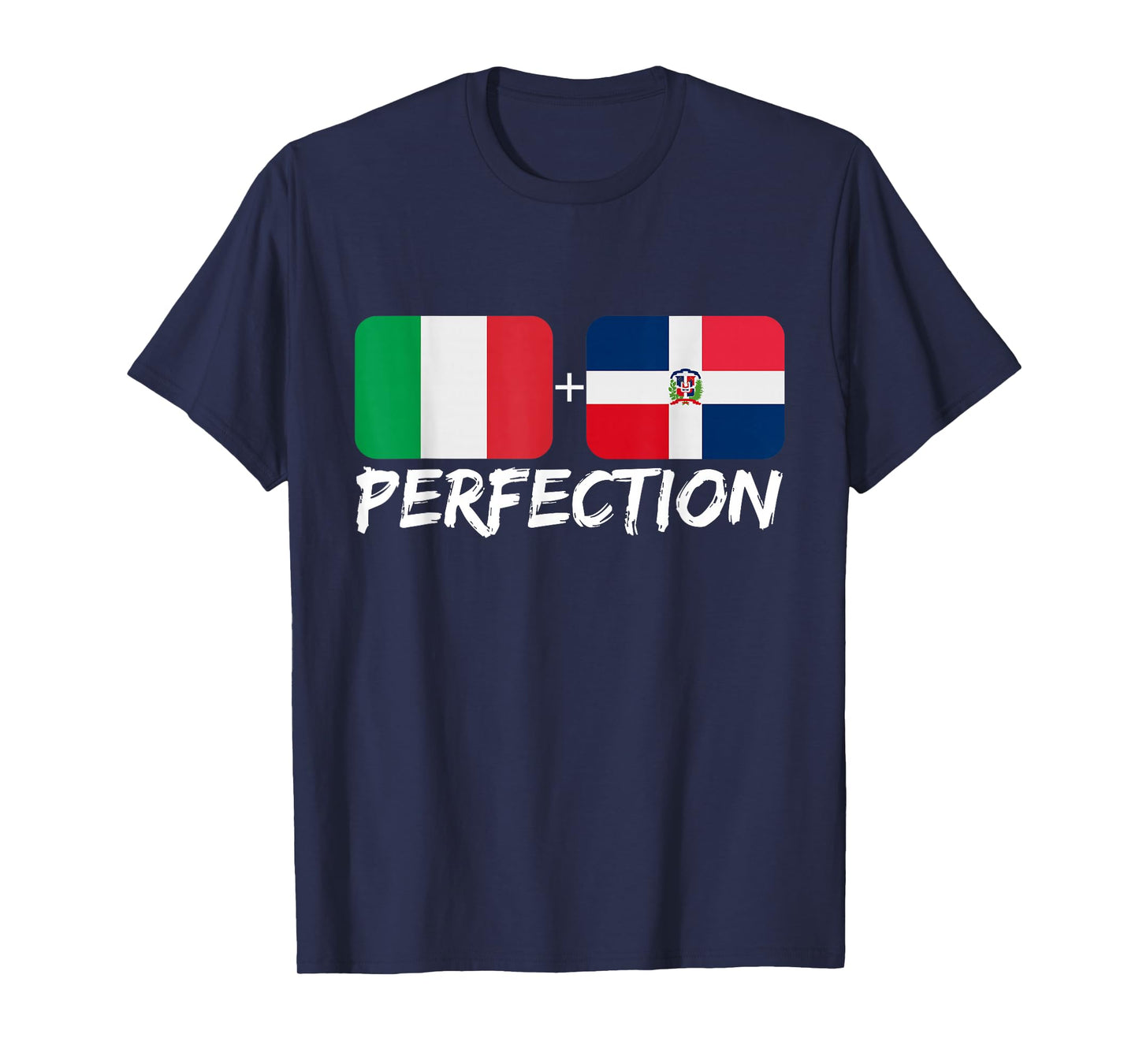 Italian Plus Dominican Perfection Heritage Flag T-Shirt