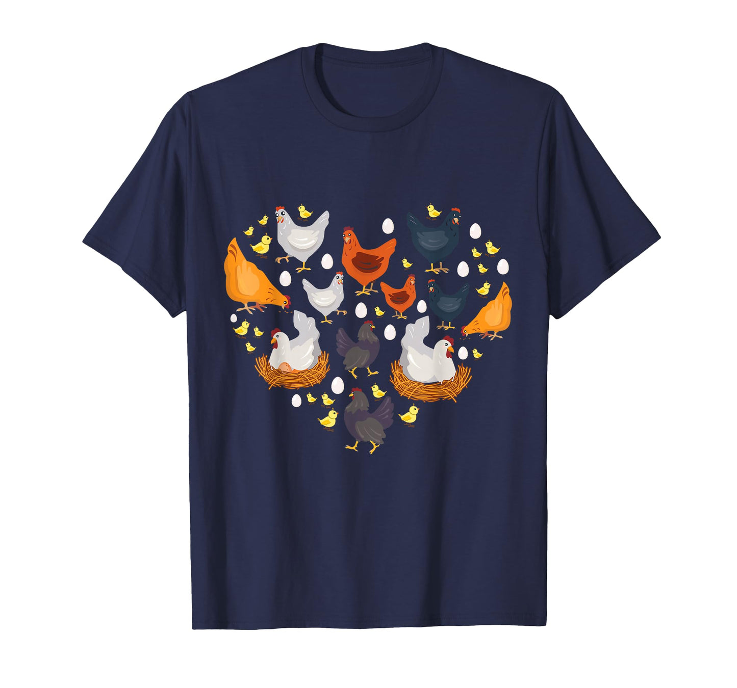 Chickens heart love chicken lady women men kids farmer gift T-Shirt