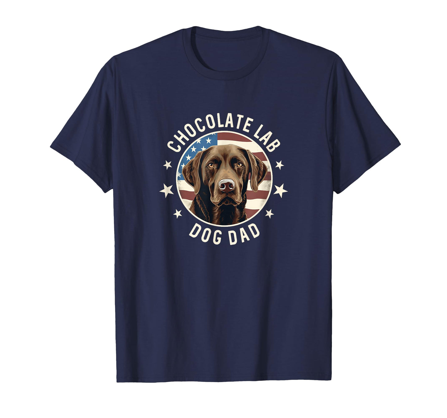 Chocolate Lab Gifts Men Chocolate Labrador Retriever Dog Dad T-Shirt