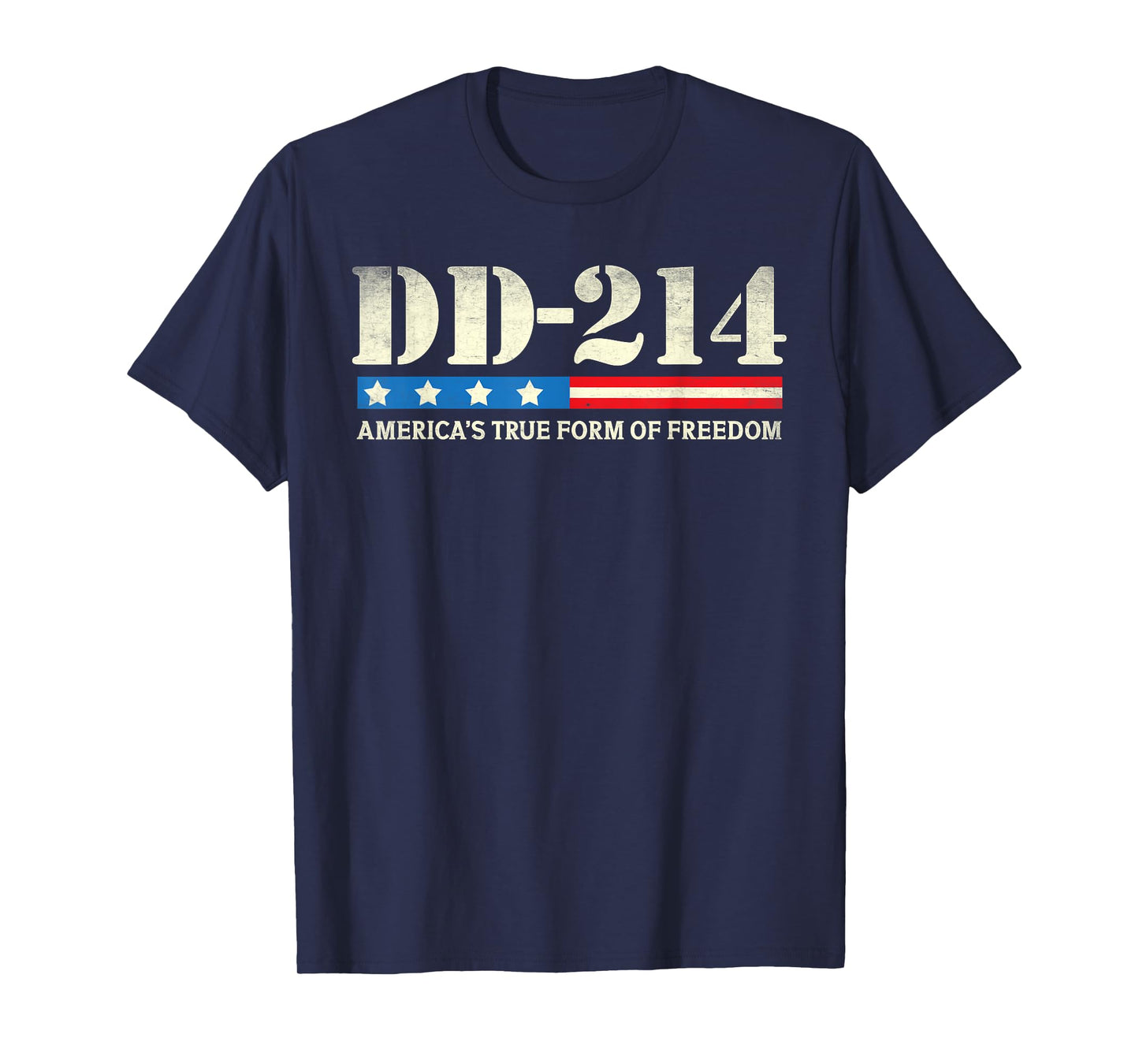 DD-214 Alumni Veterans Patriotic US American Flag T-Shirt