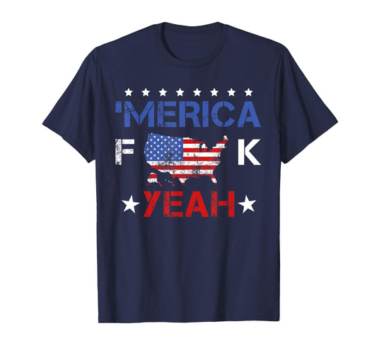 4th ofJuly America Fuck Yeah Funny T-Shirt