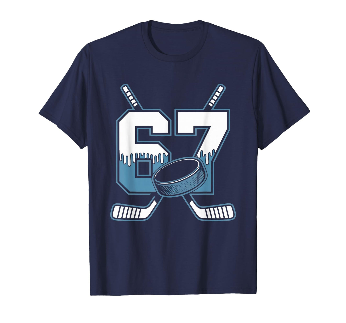 Hockey 67 Six Seven Alpha Slang 6 7 Meme Kids Teachers Boy T-Shirt