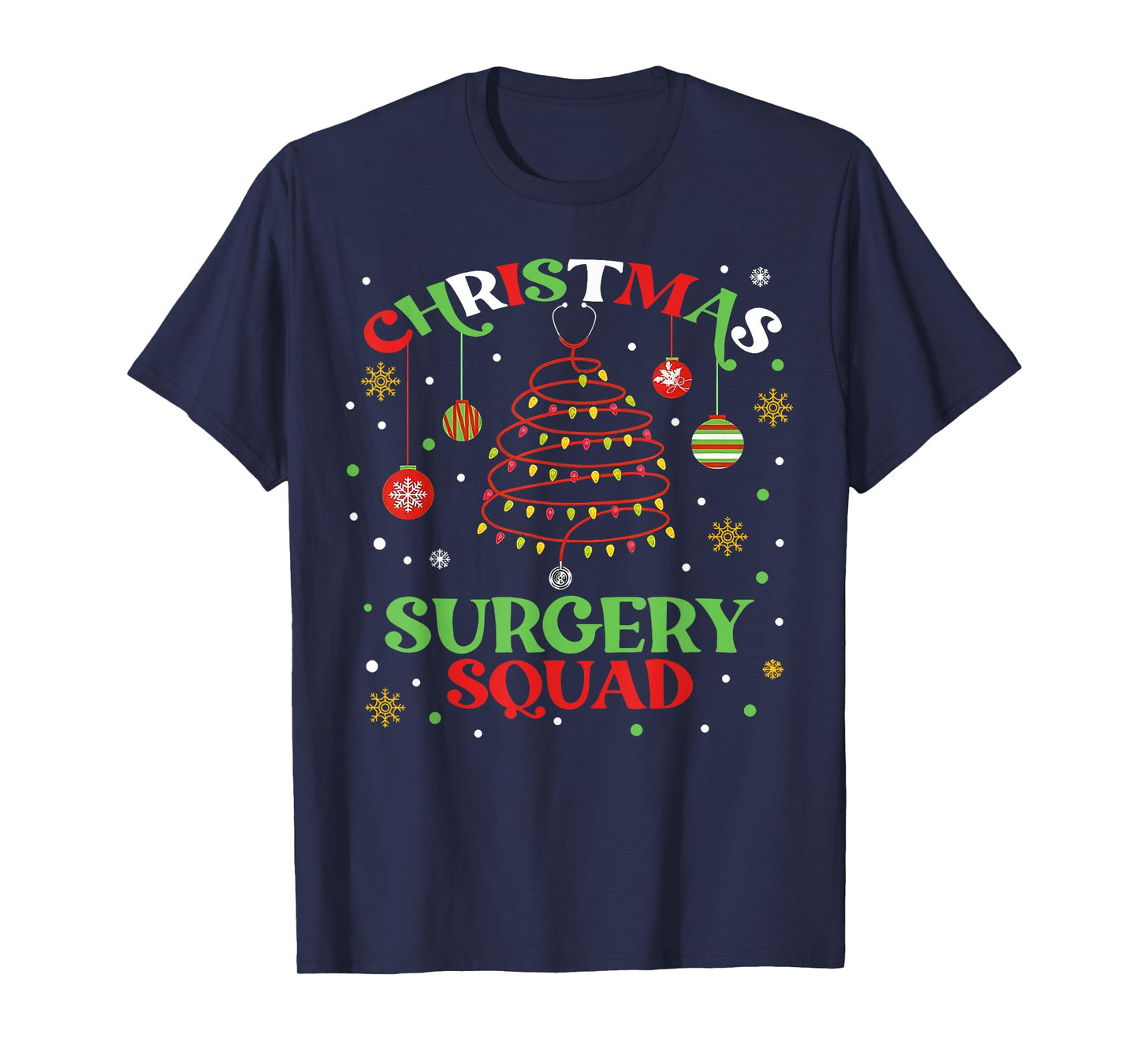 Christmas Surgery Squad Medical Surgical Nurse RN Xmas T-Shirt