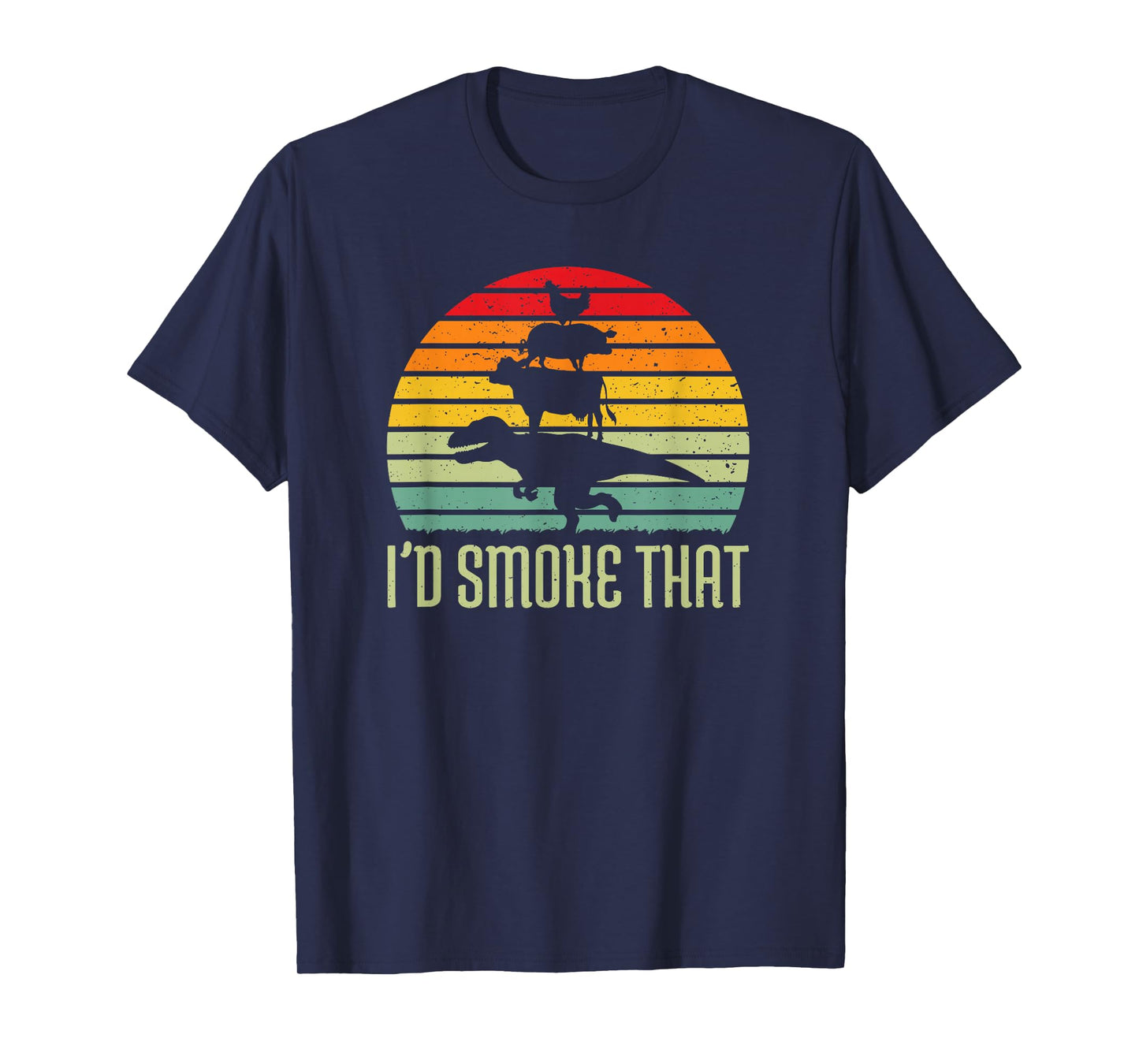 Barbecue Dinosaur BBQ Meat Grilling Smoker Womens & Mens T-Shirt