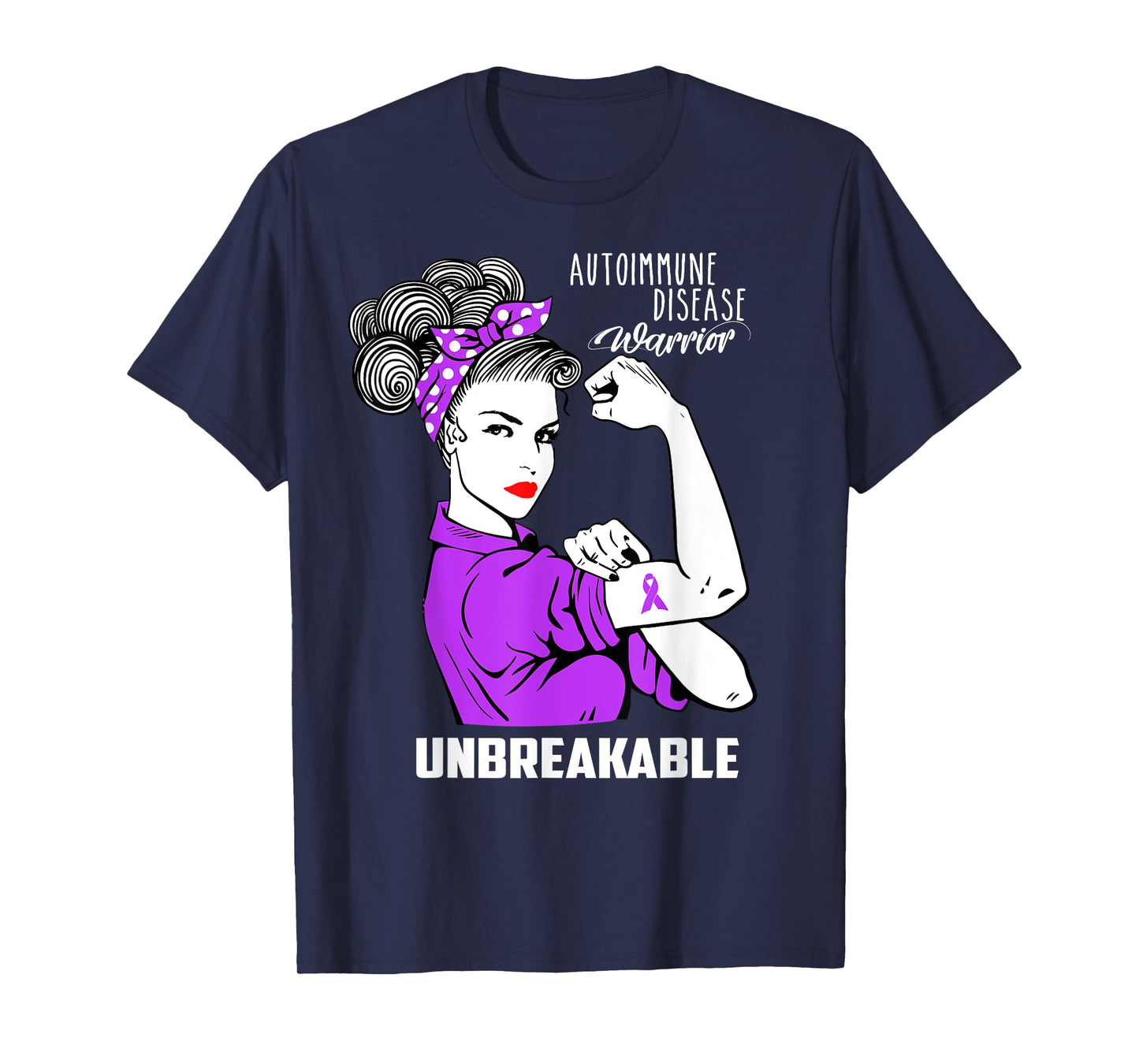Autoimmune Disease Warrior Unbreakable Shirt Awareness Gift T-Shirt