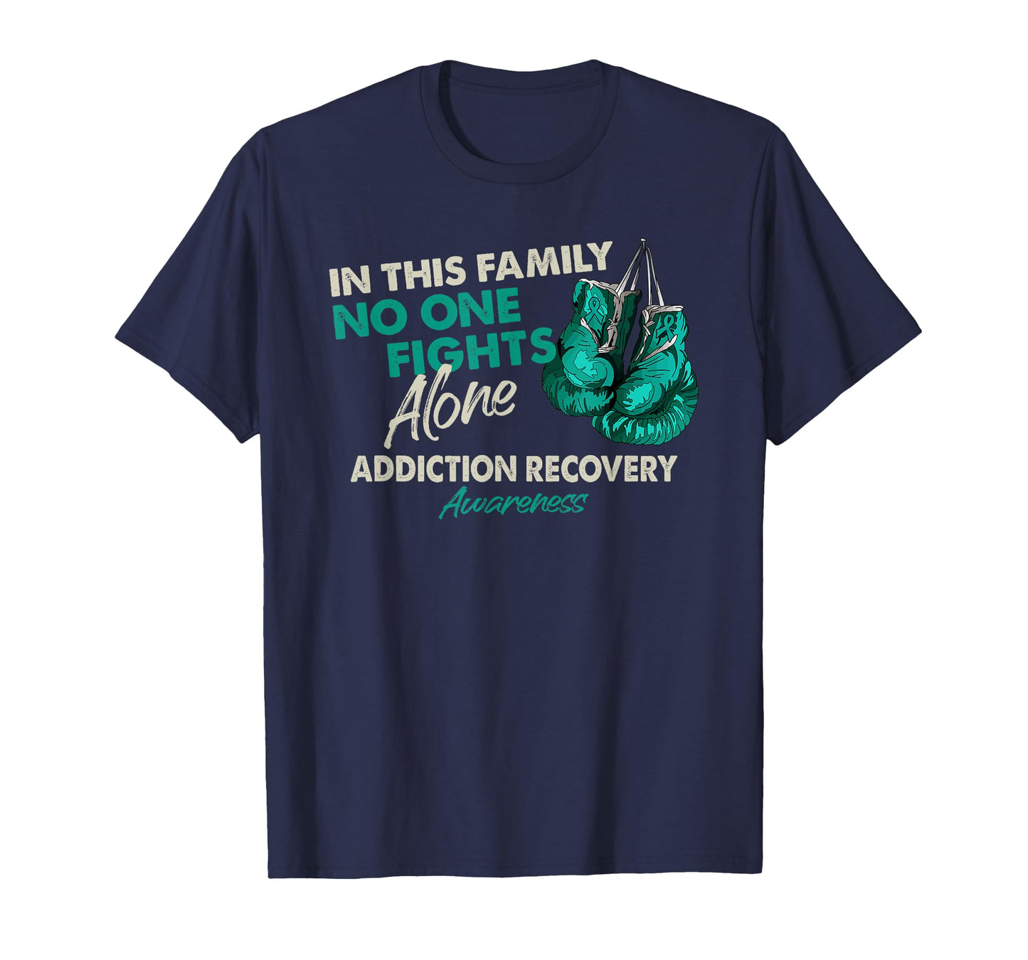 Addiction Recovery Awareness Month Gloves Ribbon T-Shirt