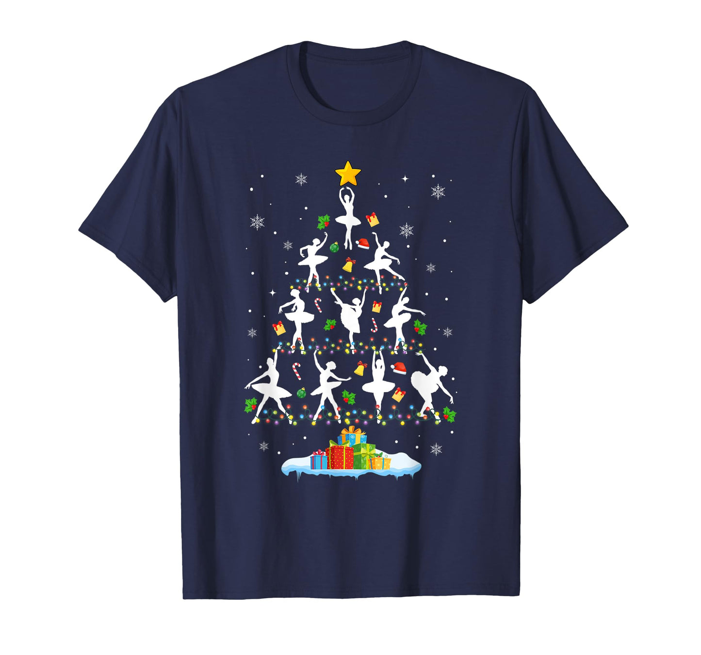 Ballet Christmas Tree Merry Christmas Ballet Dancer T-Shirt