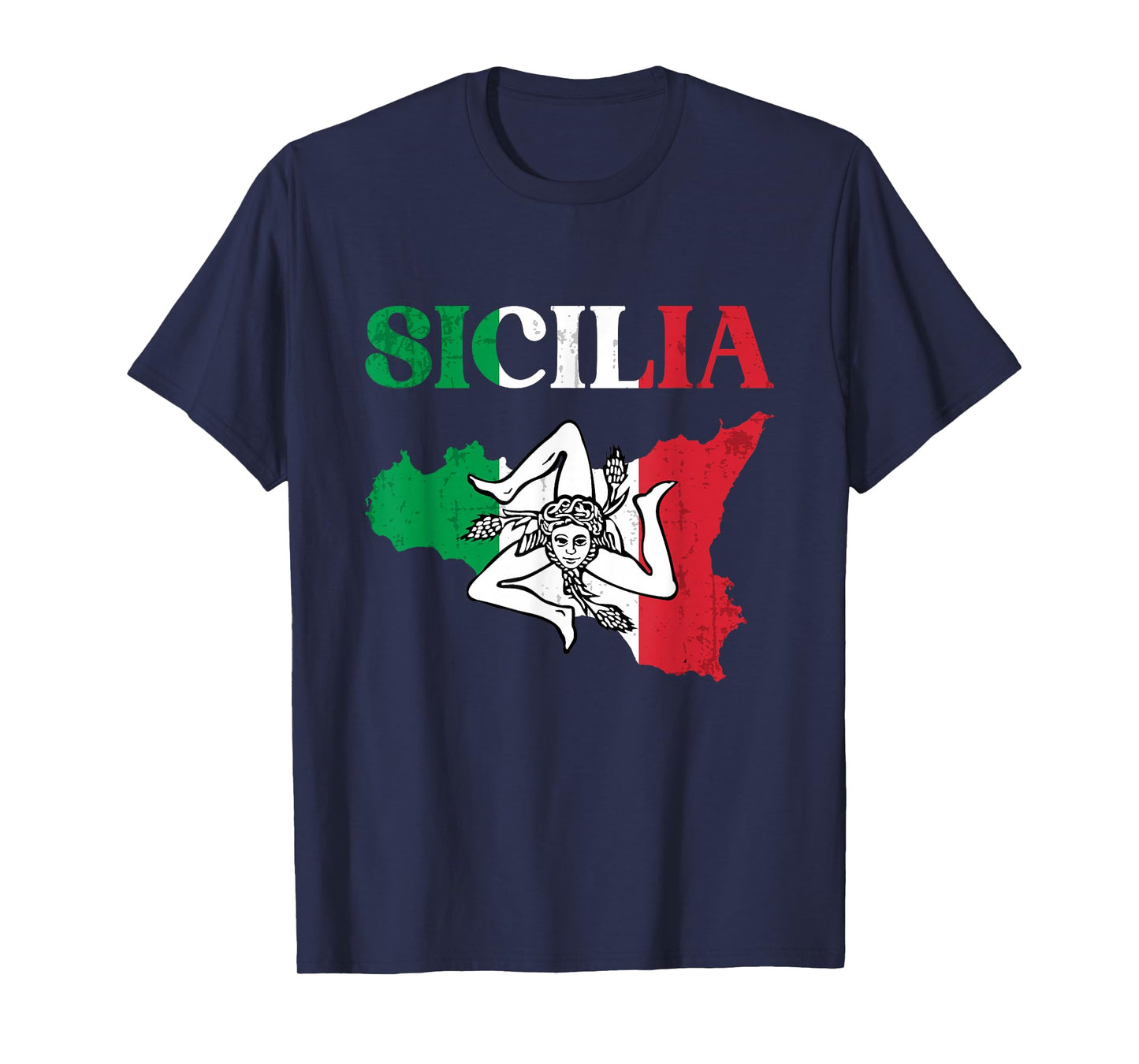Sicilia Flag Sicily Palermo Italy T-Shirt