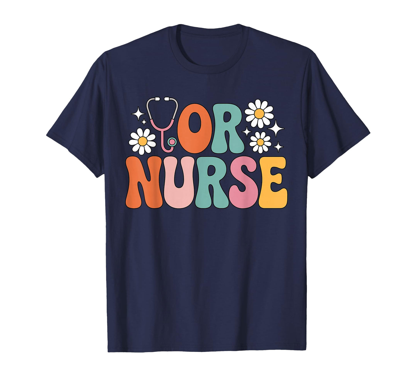 Cute Groovy OR Nursing School Medical Operating Room Nurse T-Shirt