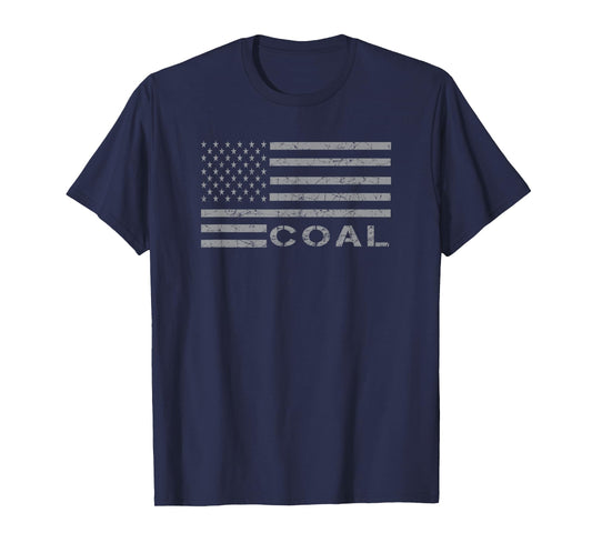 Vintage American Flag for Coal Mining T-Shirt